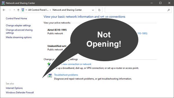 رفع مشکل باز نشدن پنجره Network and Sharing Center در ویندوز  . آموزشگاه رایگان خوش آموز
