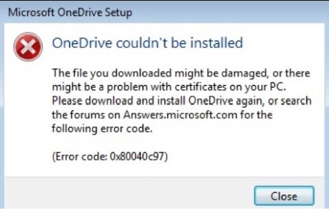 رفع ارور 0x80040c97 هنگام نصب OneDrive . آموزشگاه رایگان خوش آموز