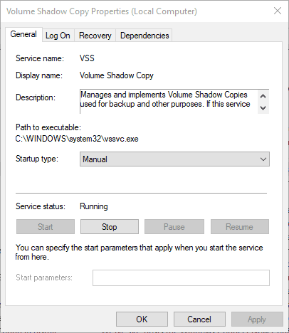 رفع ارور مربوط به سرویس Volume Shadow Copy در ویندوز . آموزشگاه رایگان خوش آموز