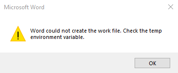 رفع ارور Word could not create the work file. Check the temp environment variable . آموزشگاه رایگان خوش آموز