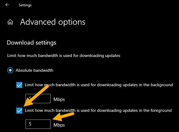 محدود کردن پهنای باند Windows Update در ویندوز 10 . آموزشگاه رایگان خوش آموز
