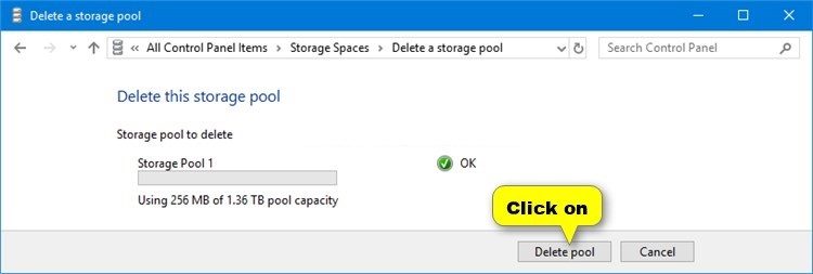 نحوه حذف Storage Pool در ویندوز . آموزشگاه رایگان خوش آموز
