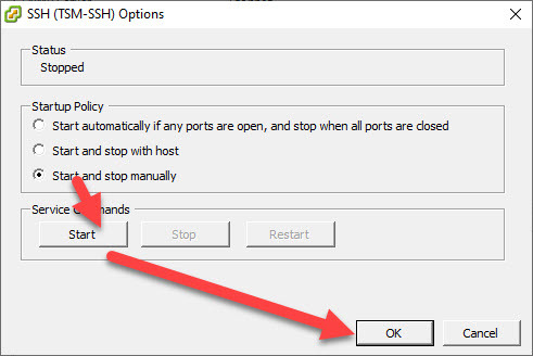 نحوه فعال کردن SSH در ESXI . آموزشگاه رایگان خوش آموز