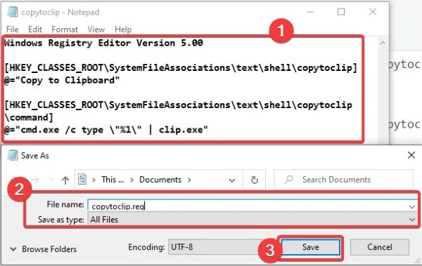 چگونه محتوای فایل متنی را با کلیک راست در Clipboard ویندوز قرار هیم؟ . آموزشگاه رایگان خوش آموز