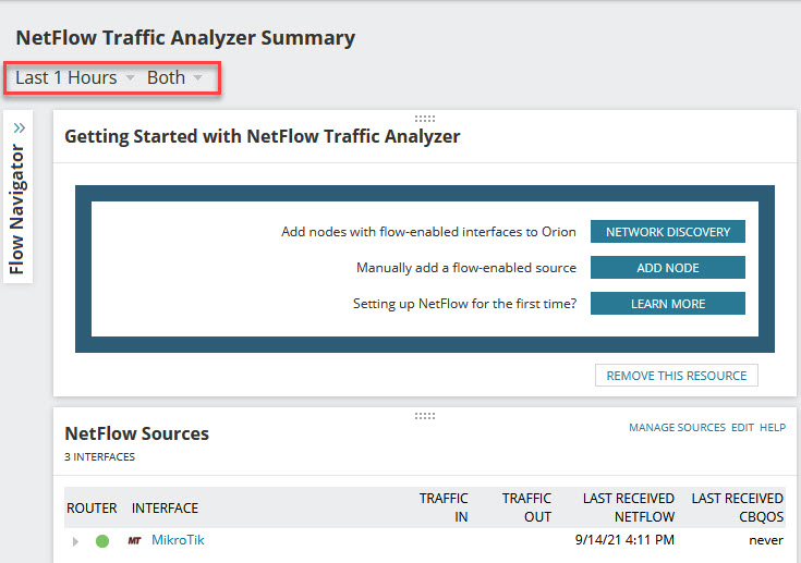 گزارش گیری از Netflow Navigator در soalrwinds NTA