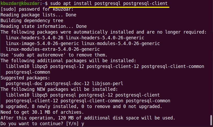 آموزش نصب پایگاه داده PostgreSQL در اوبونتو . آموزشگاه رایگان خوش آموز