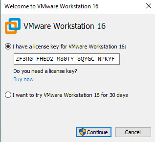 نحوه فعال سازی نرم افزار vmware workstation 16