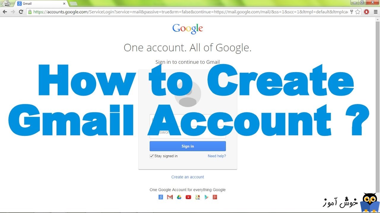 ایجاد اکانت Gmail