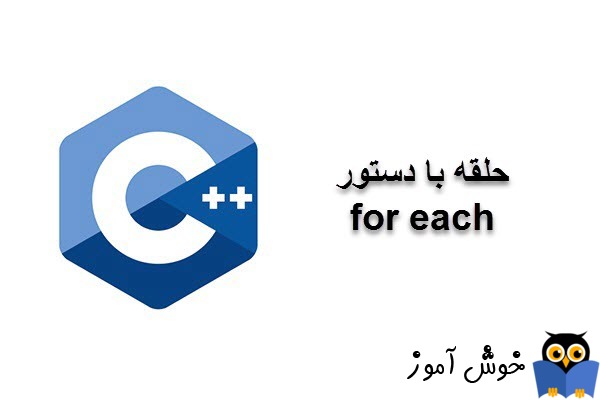 آموزش زبان ++C : حلقه با دستور for each
