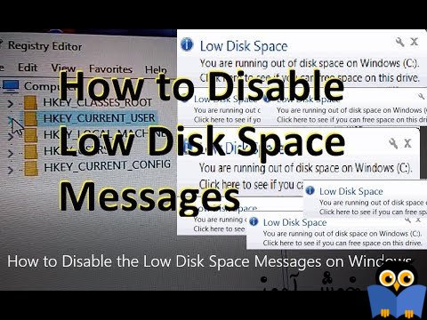 حذف کردن پیغام Low Disk Space در ویندوز