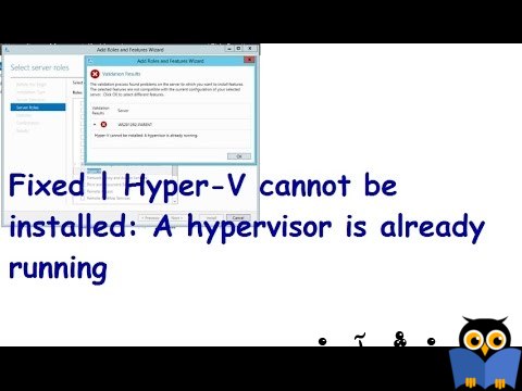 پیغام خطای Hyper-V cannot be installed: A hypervisor is already running