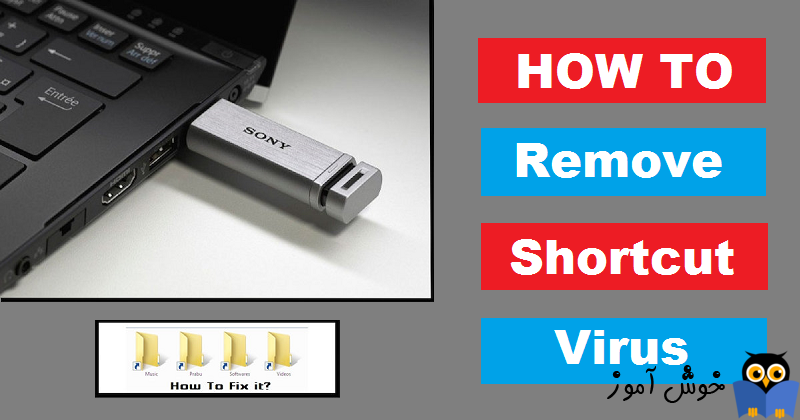 حذف ویروس Shortcut در فلش USB، مموری کارت، هارد اکسترنال
