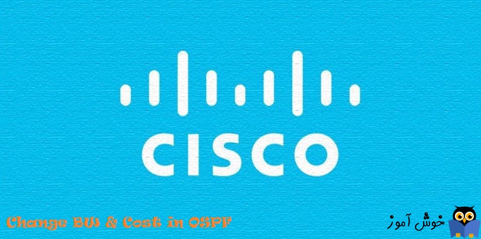 آموزش دوره سیسکو CCNA - تغییر پهنای باند و Cost در ospf