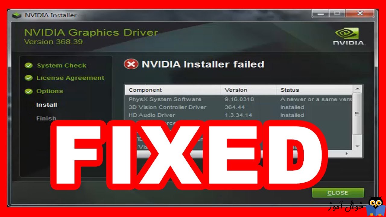 3d vision controller driver failed to install