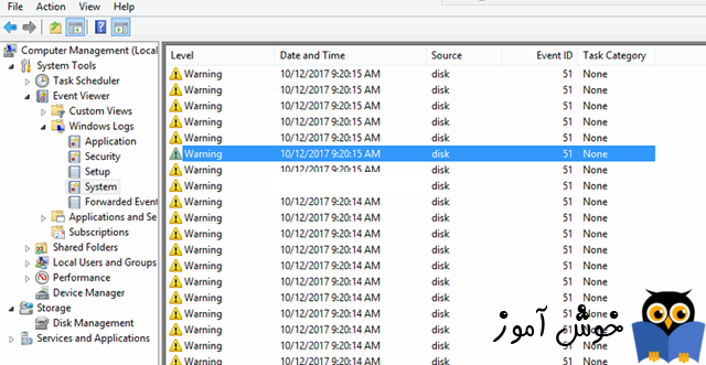ارور An error detected on device \Device\Harddisk\…during a paging operation در Event viewer ویندوز