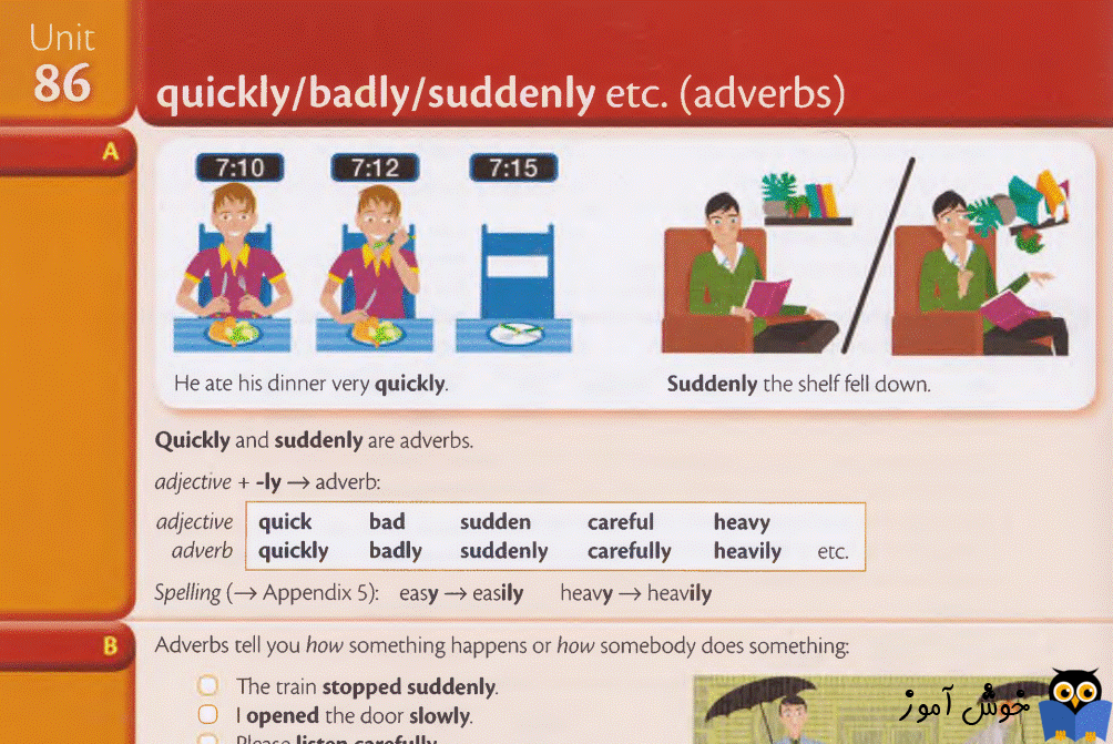 Unit 86: quickly/badly/suddenly etc. (adverbs)