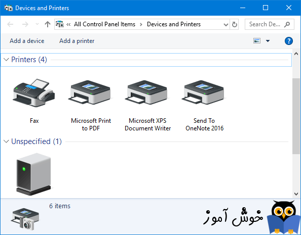 روش های مختلف برای دسترسی به Devices and Printers در ویندوز