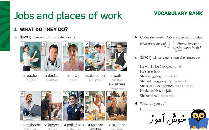 Jobs and places of work
