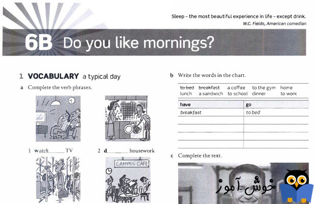 Workbook: 6B Do you like mornings