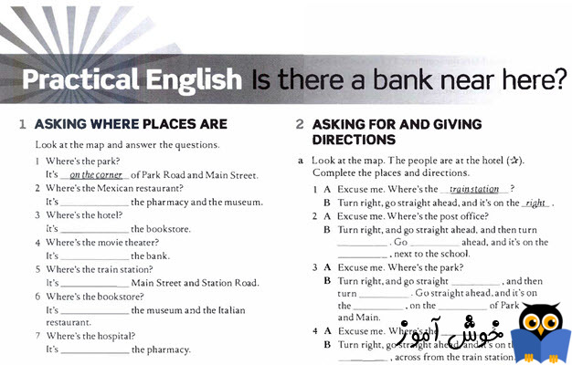 Workbook: Practical English: Is there a bank near here