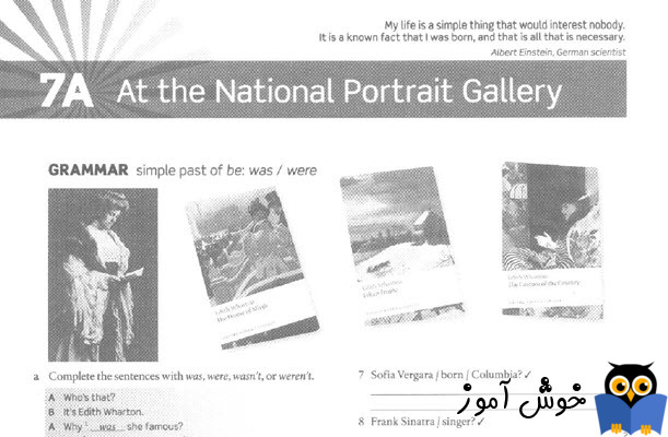 Workbook: 7A at the national portrait gallery