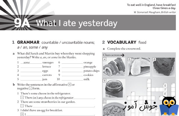 Workbook: 9A What I ate yesterday