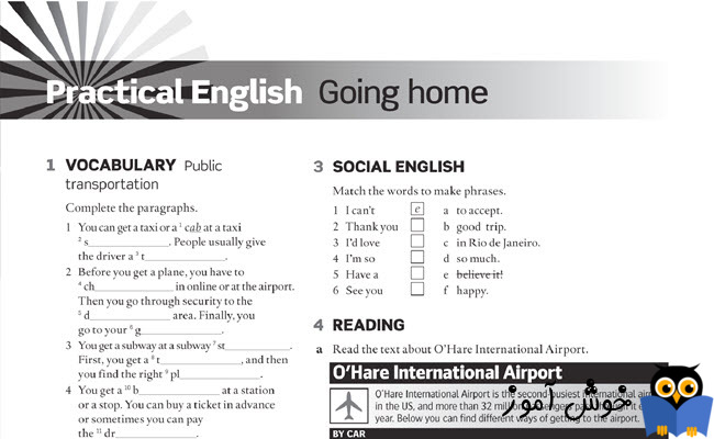 Workbook: Practical English: Episode 6 Going home