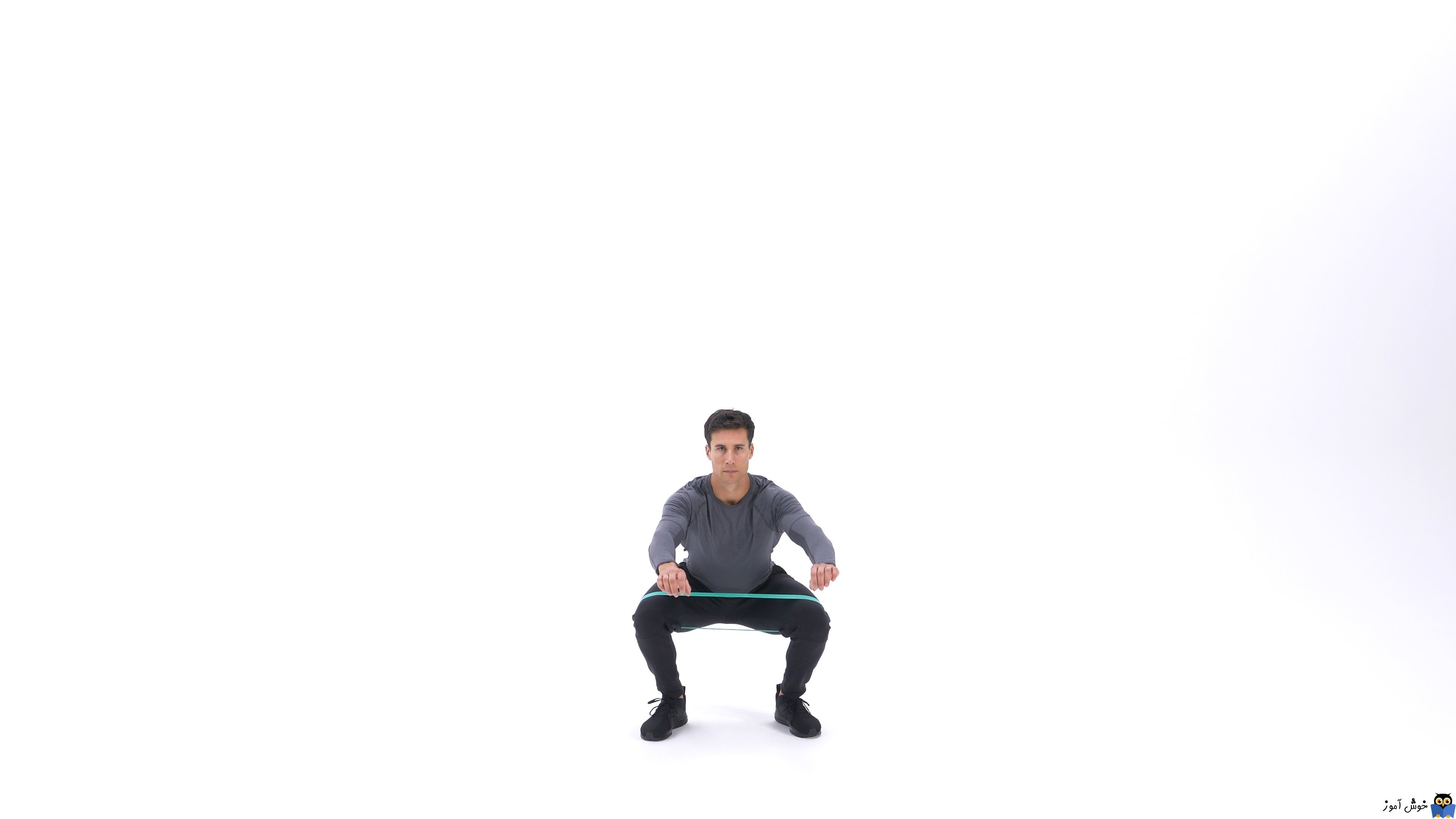 حرکات تمرینی با کش - حرکت Banded jump squat
