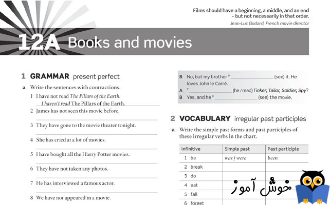 Workbook: 12A Books and movies