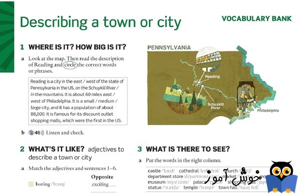 Describing a town or city