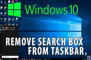 نحوه حذف search box از taskbar ویندوز 10