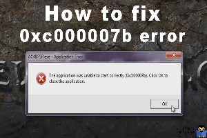 حل ارور Application Error 0xc000007b