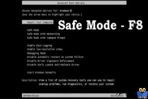 فعال کردن کلید F8 برای حالت Safe mode در ویندوز8/10