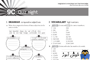 Workbook: 9C Quiz night