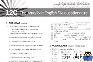 Workbook: 12C The American English File questionnaire