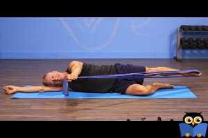 حرکات تمرینی با کش-حرکت Side Lying Bend and Stretch with Flex-Band