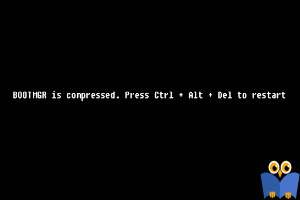 رفع خطای BOOTMGR is compressed, Press Ctrl+Alt+Del to restart